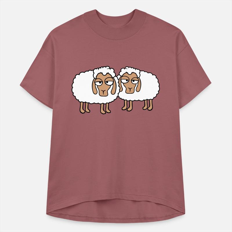 2 Sheep Tired Bored Look Team Sweet Crew Friends