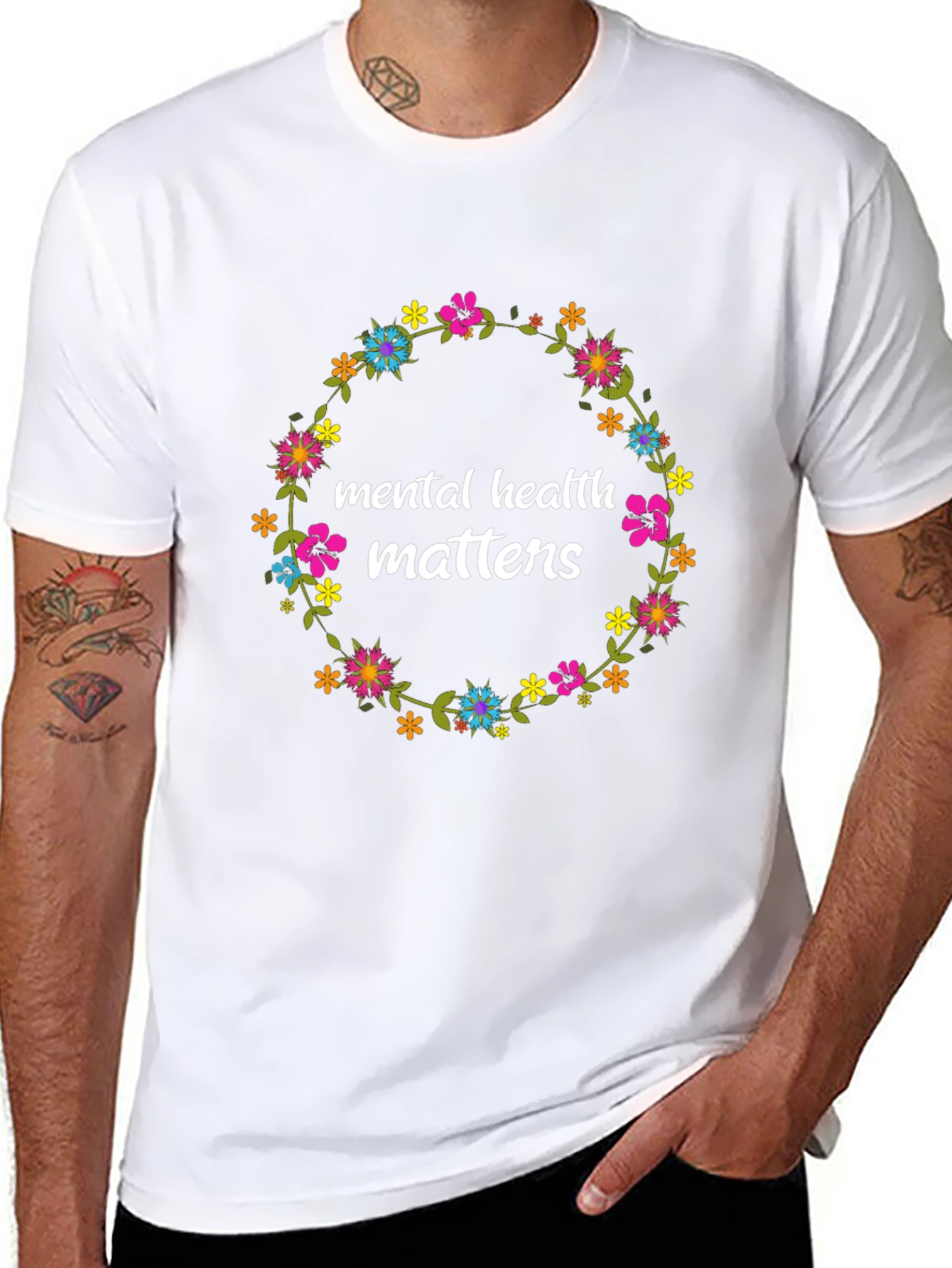 Mental Health Matters Floral Graphic Tee