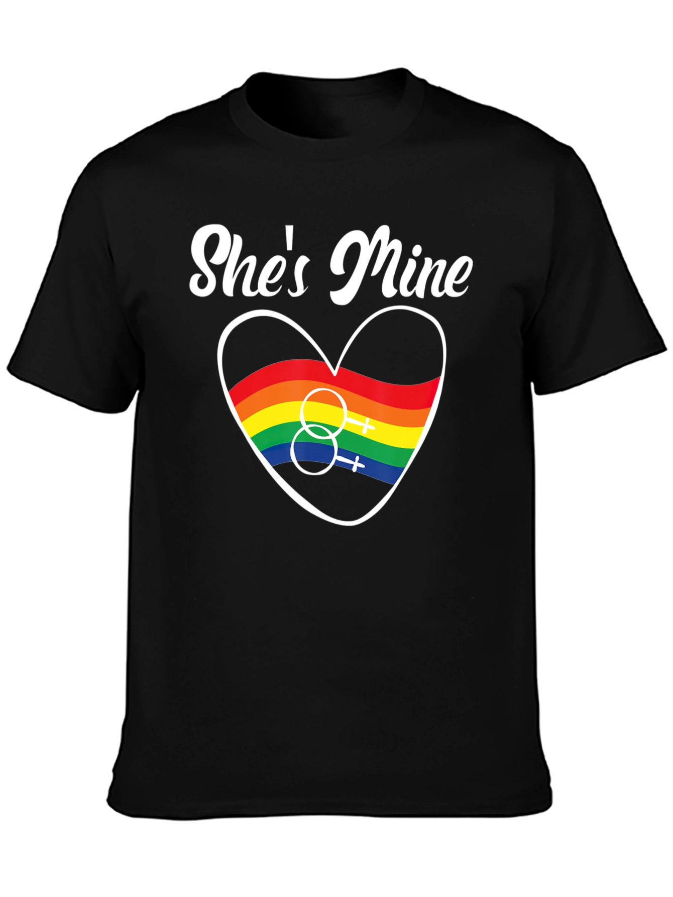 Shes Mine LGBT Pride Heart T-Shirt