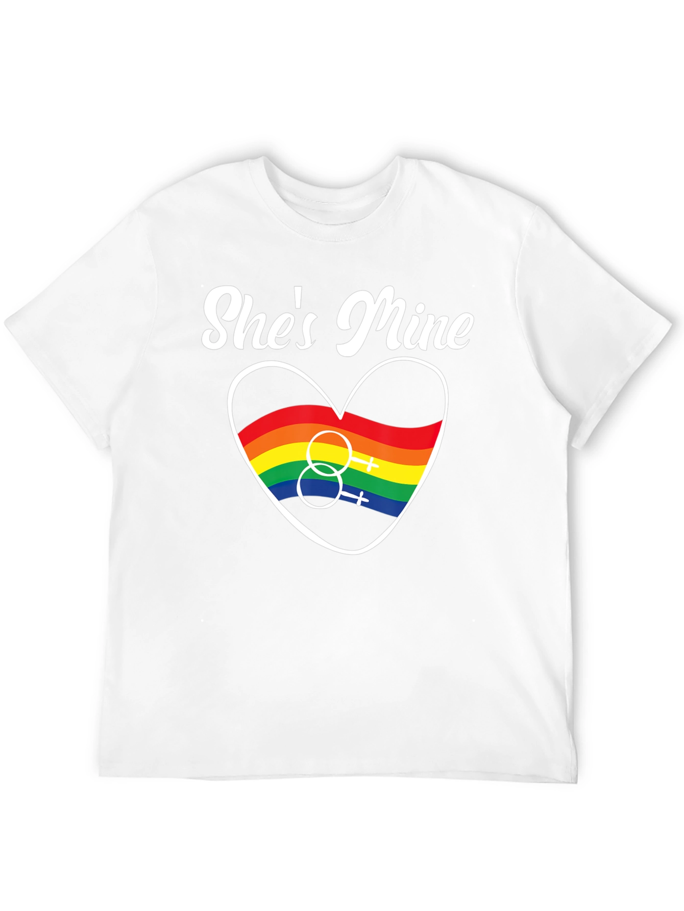 Shes Mine LGBT Pride Heart T-Shirt
