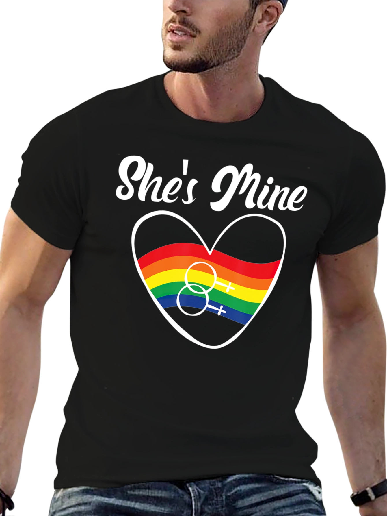 Shes Mine LGBT Pride Heart T-Shirt