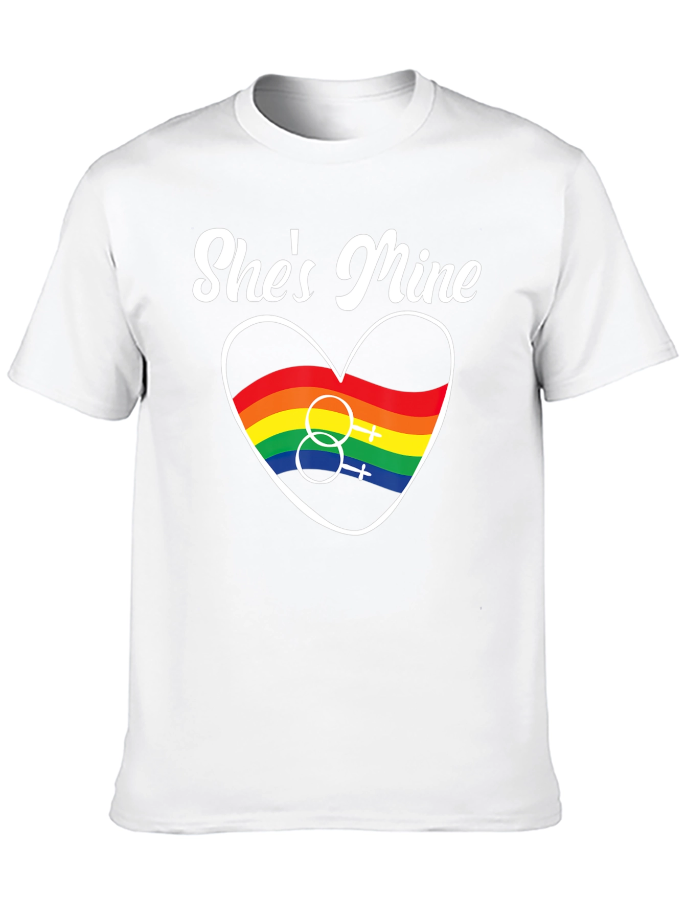 Shes Mine LGBT Pride Heart T-Shirt