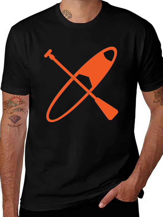 Paddle Boarding Graphic Tee - Black