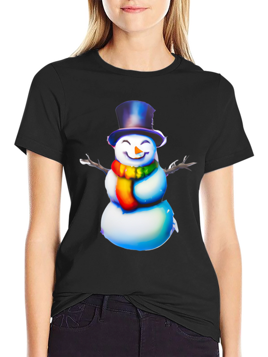 Snowman Graphic Tee - Holiday Cheer T-Shirt