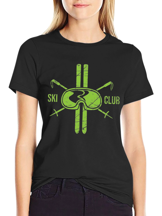 Ski Club Graphic T-Shirt - Black