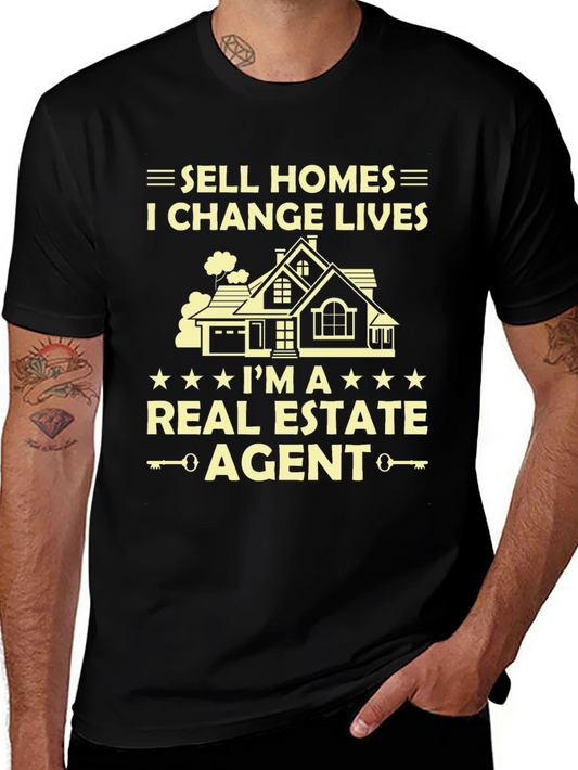 Real Estate Agent T-Shirt - Sell Homes Change Lives