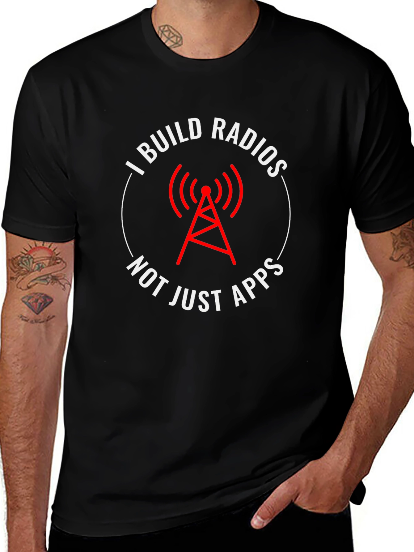 I Build Radios T-Shirt - Tech Enthusiast Apparel