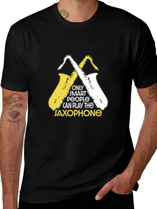 Smart Saxophone Player Graphic Tee