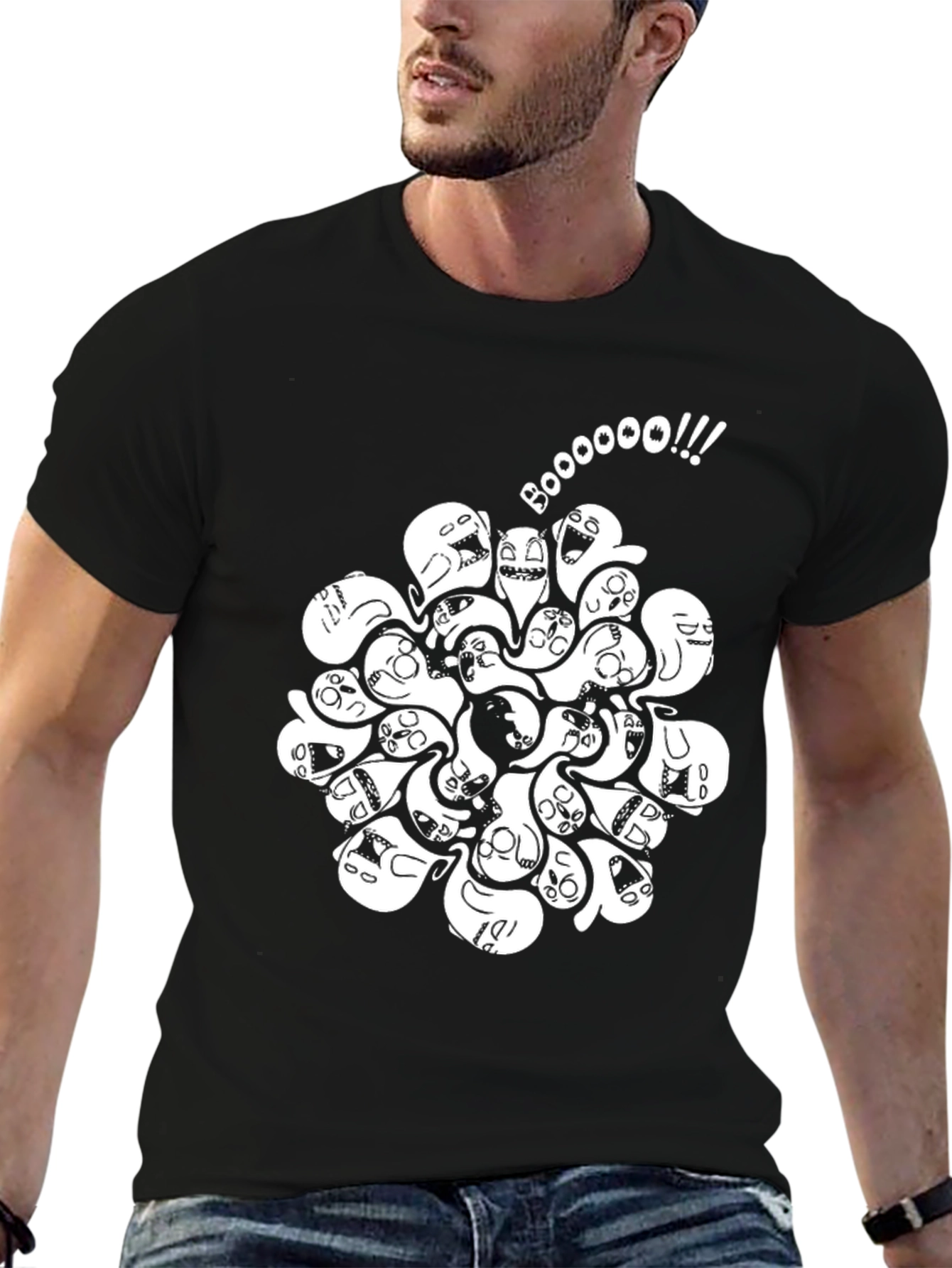 Boo! Spooky Ghost T-Shirt - Halloween Apparel