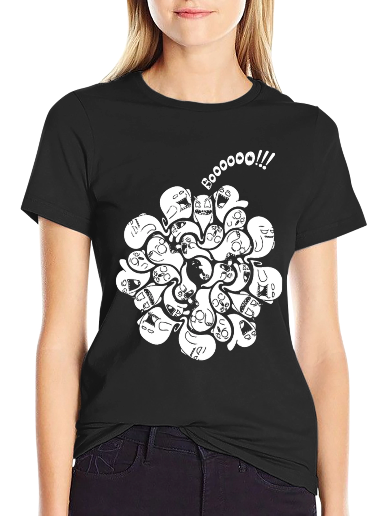 Boo! Spooky Ghost T-Shirt - Halloween Apparel