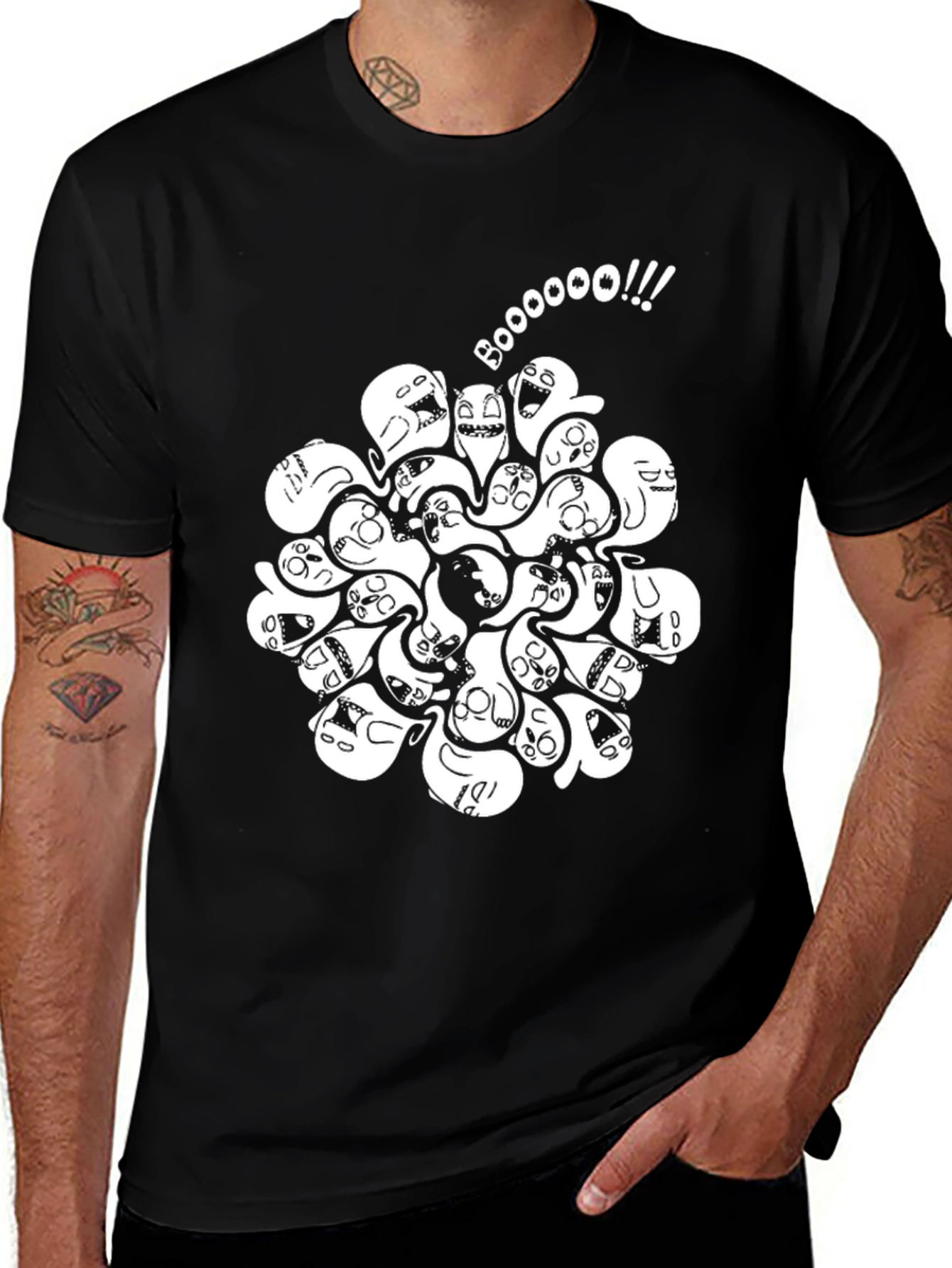 Boo! Spooky Ghost T-Shirt - Halloween Apparel