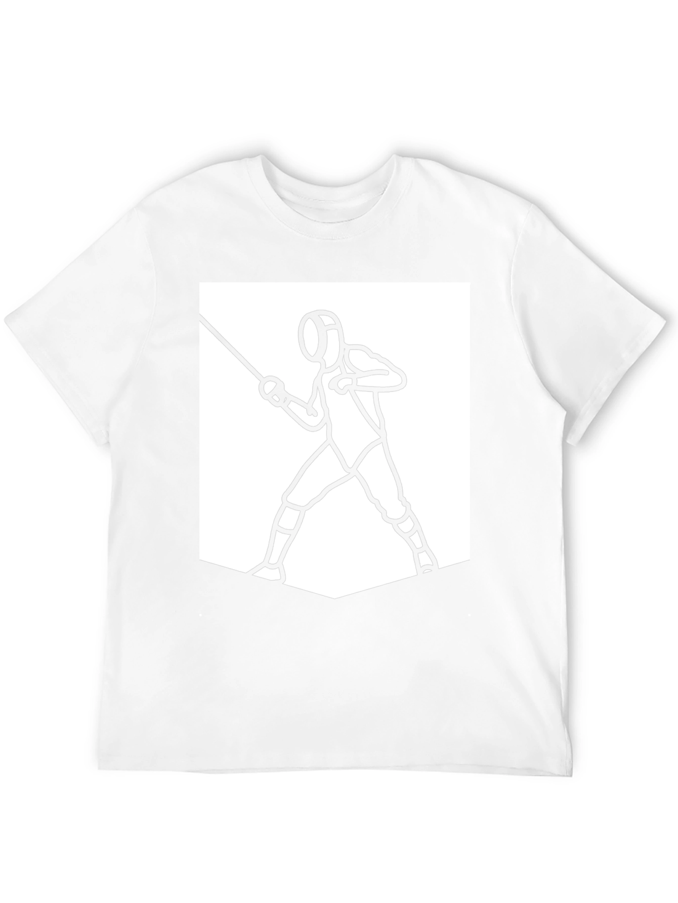 Fencing Graphic Tee - Black Sporty Casual