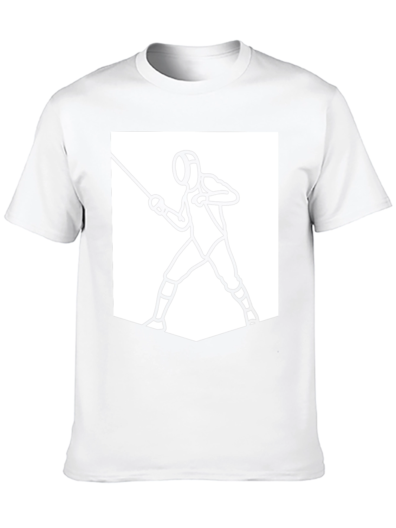 Fencing Graphic Tee - Black Sporty Casual