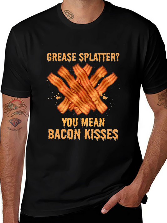 Bacon Kisses Graphic Tee - Novelty Food Lover T-Shirt