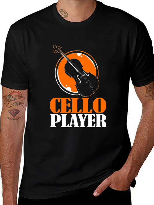 Cello Player Graphic T-Shirt - Musician Tee