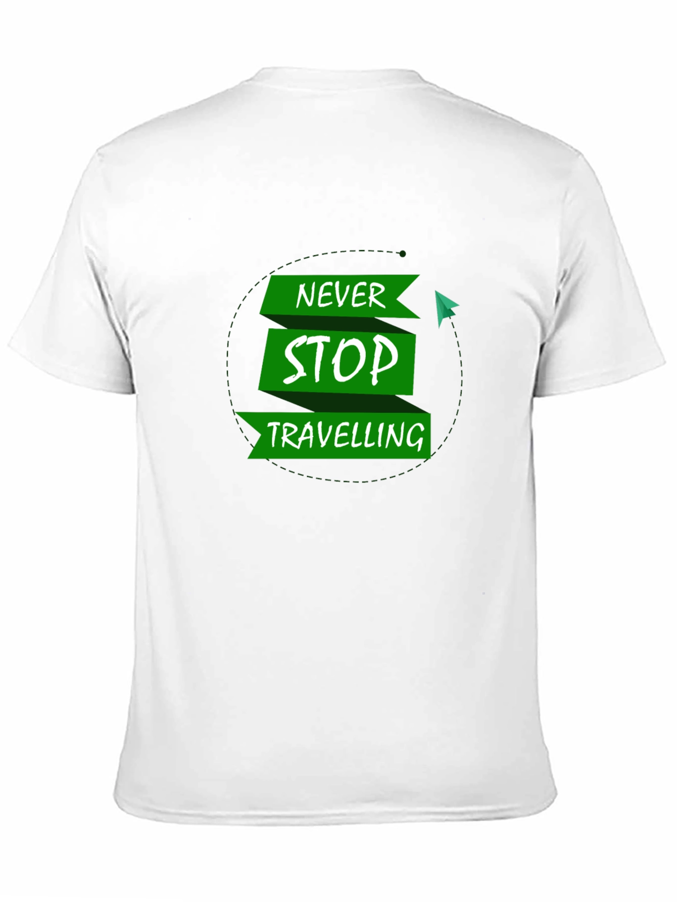 Never Stop Travelling Black T-Shirt