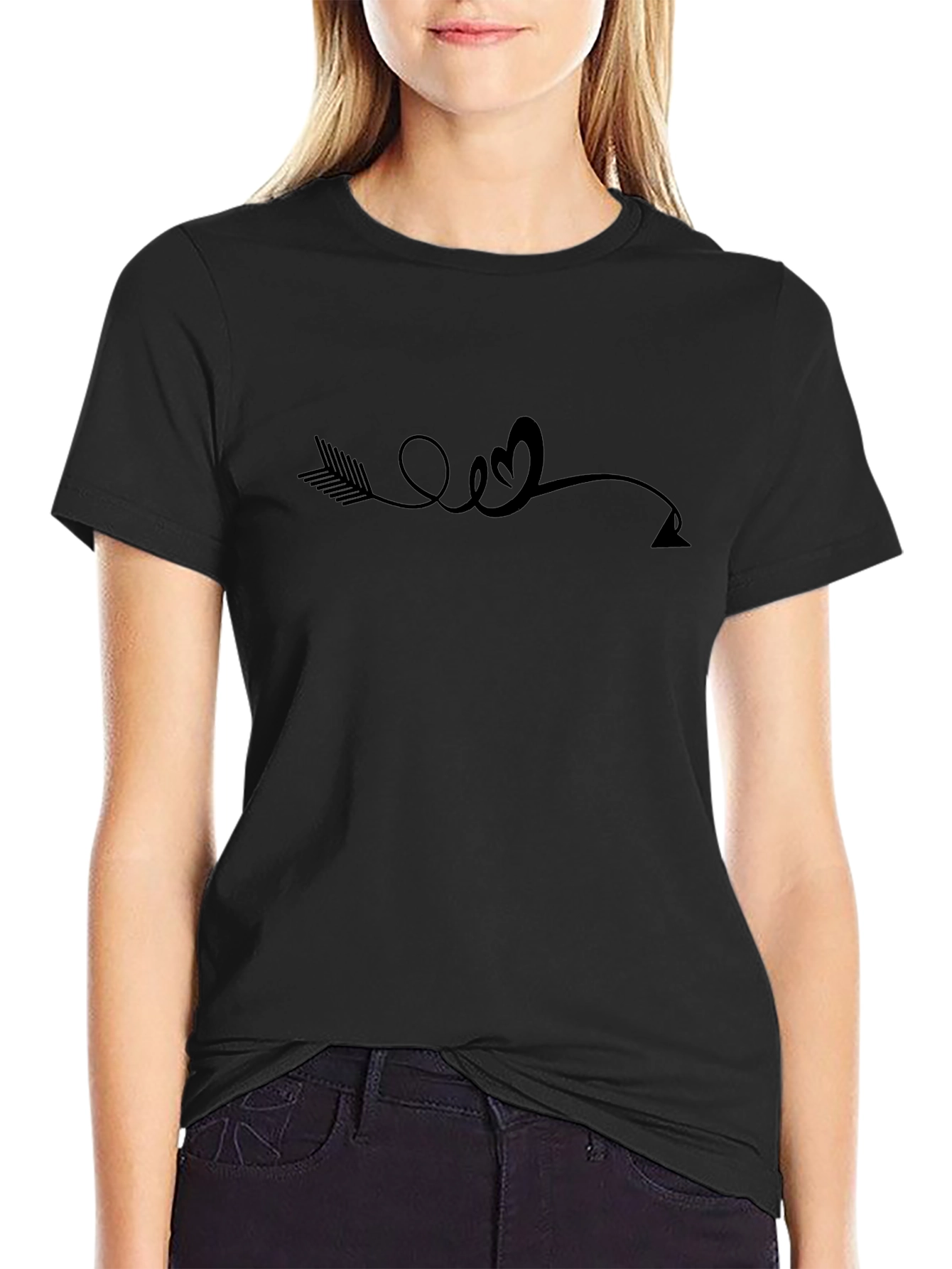 Arrow Heart Love Graphic T-Shirt
