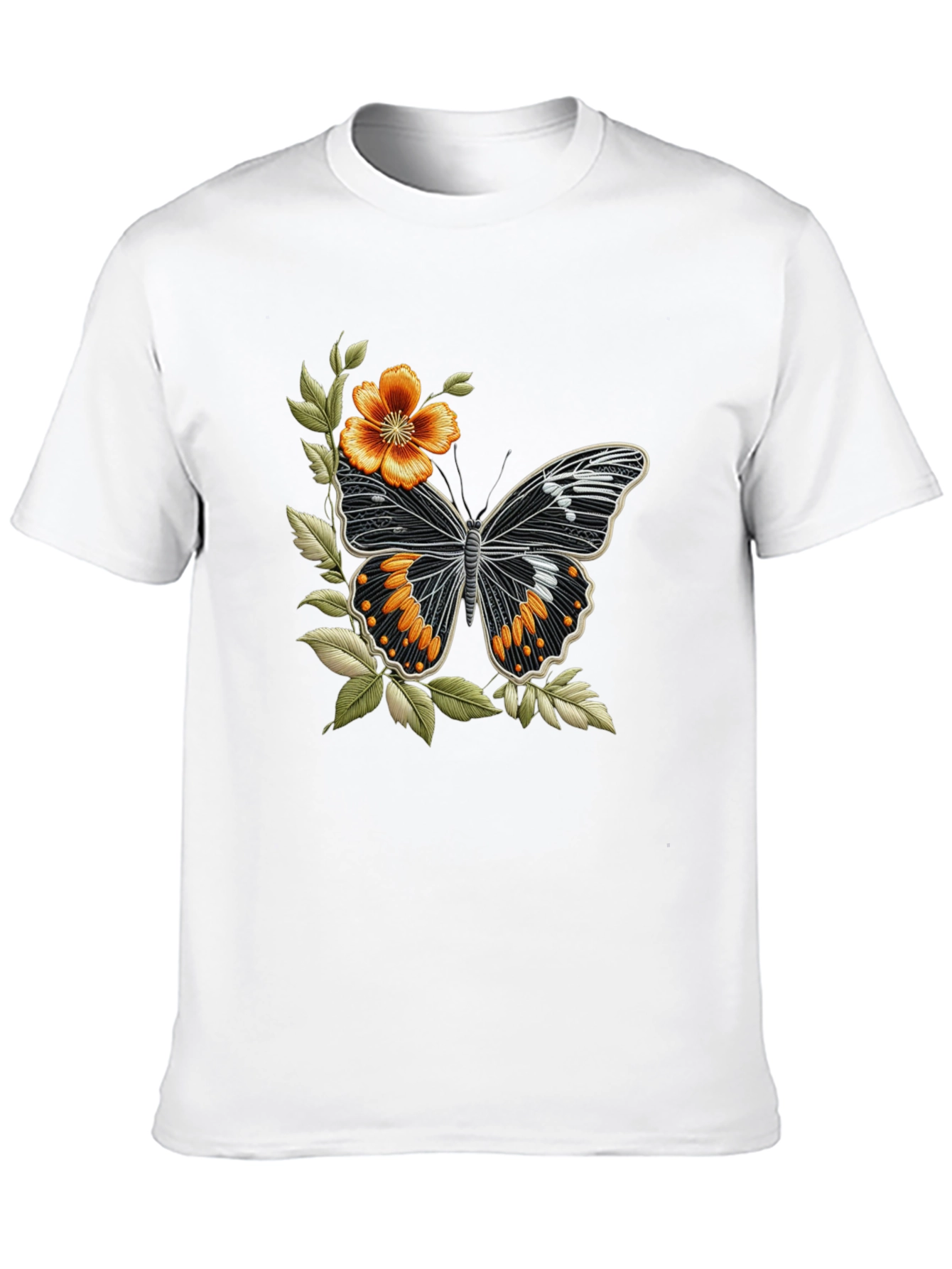 Butterfly Floral Graphic T-Shirt