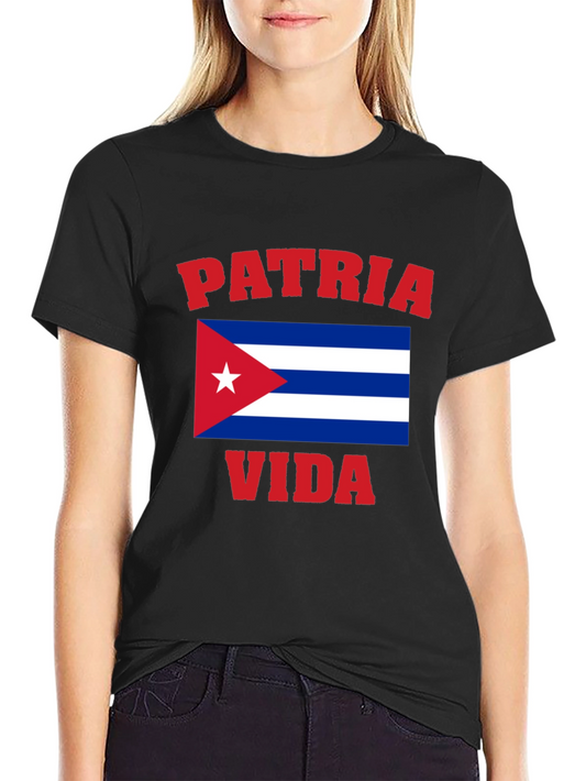 Patria y Vida Cuba Flag Graphic T-Shirt