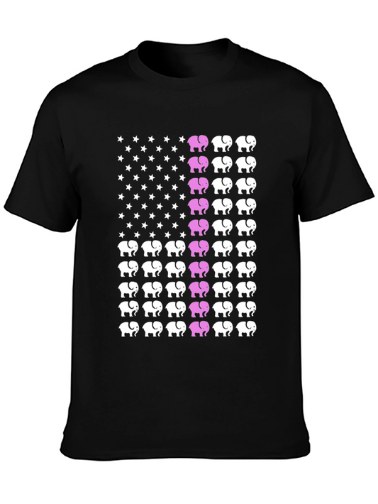 Elephant USA Flag Graphic Tee