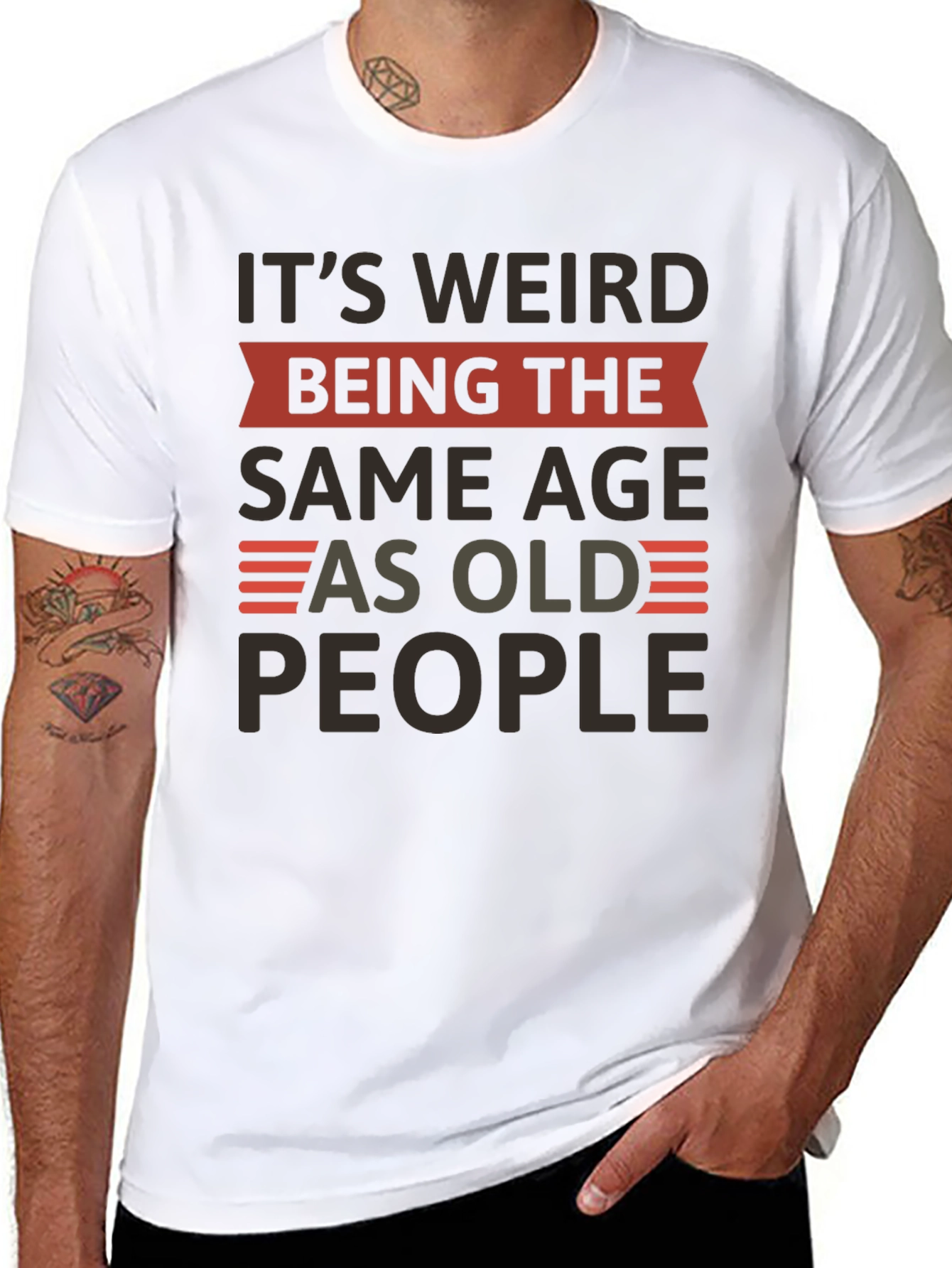 Funny Same Age As Old People Graphic T-Shirt