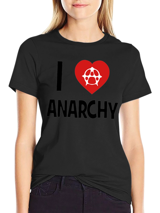 I Heart Anarchy Graphic Tee - Black Cotton T-Shirt