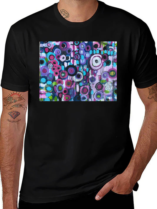 Abstract Art Print Black T-Shirt