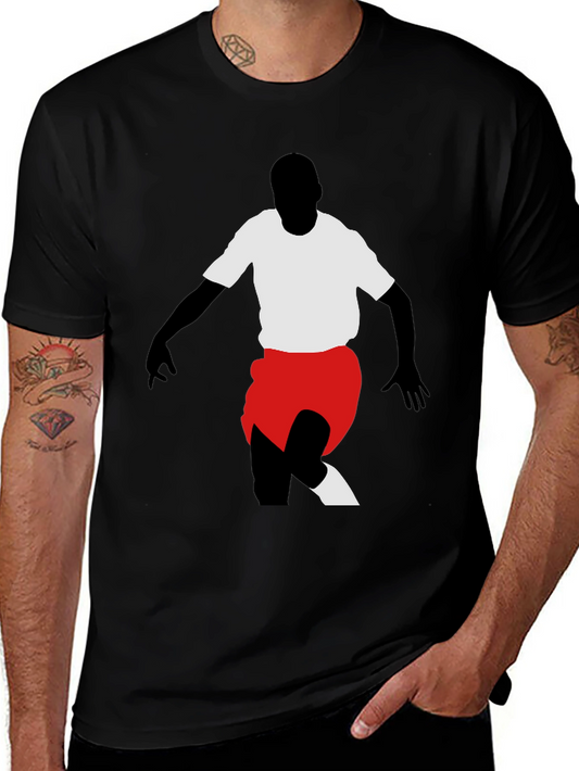 Soccer Player Silhouette Graphic T-Shirt