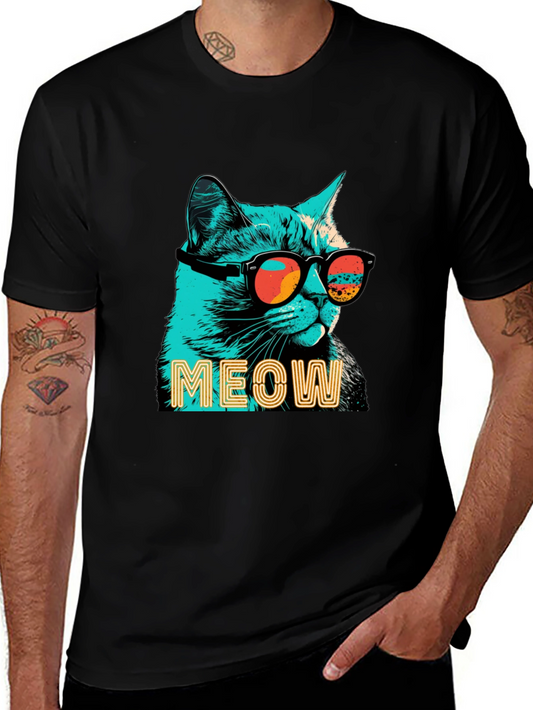 Cool Cat MEOW T-Shirt - Fun Graphic Tee
