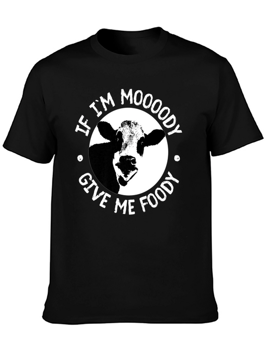 Moody Cow Graphic T-Shirt Funny Foodie Tee