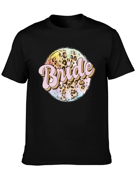 Bride Retro Leopard Circle T-Shirt