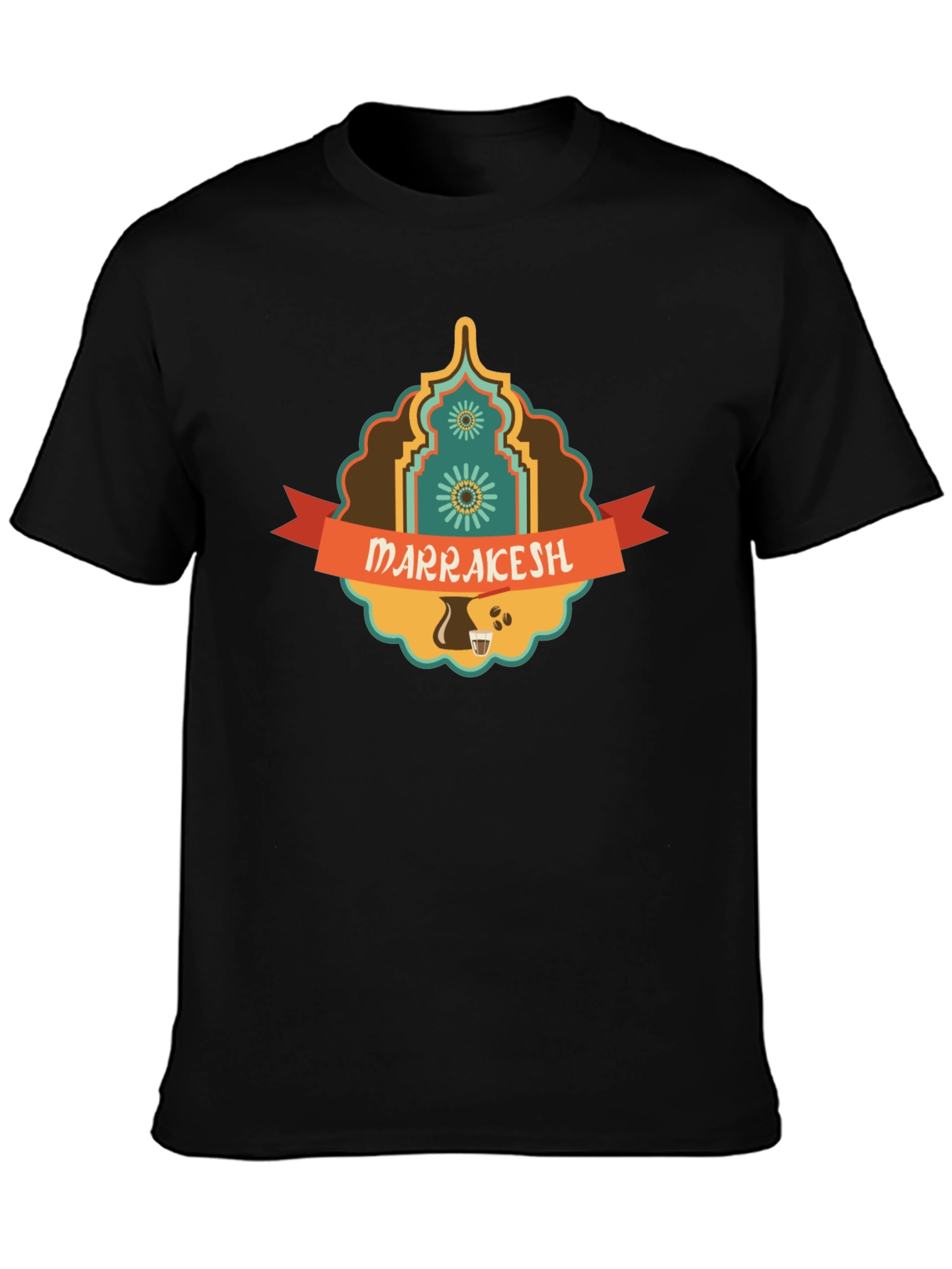 Marrakesh Coffee Culture Black T-Shirt