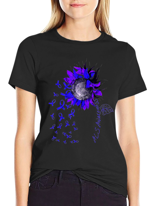 ALS Awareness Sunflower Graphic T-Shirt