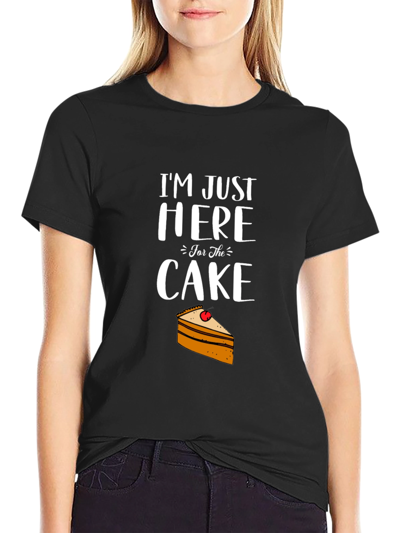 Im Just Here for the Cake Mens T-Shirt