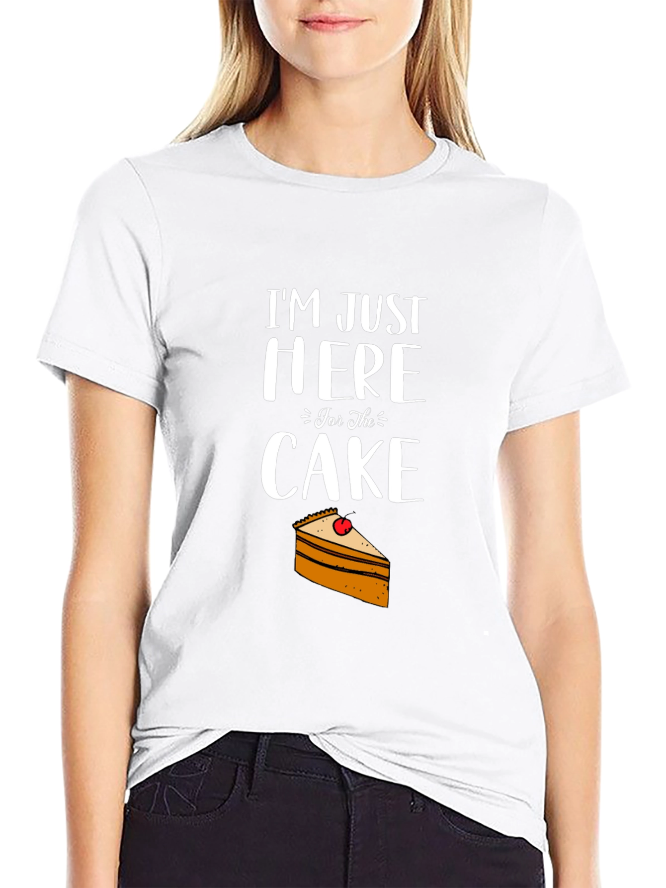 Im Just Here for the Cake Mens T-Shirt