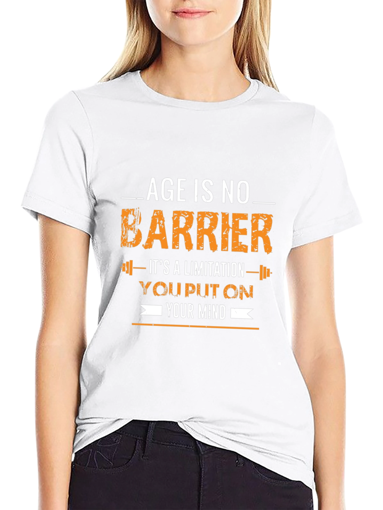 Age Is No Barrier Graphic Tee - Motivational Shirt