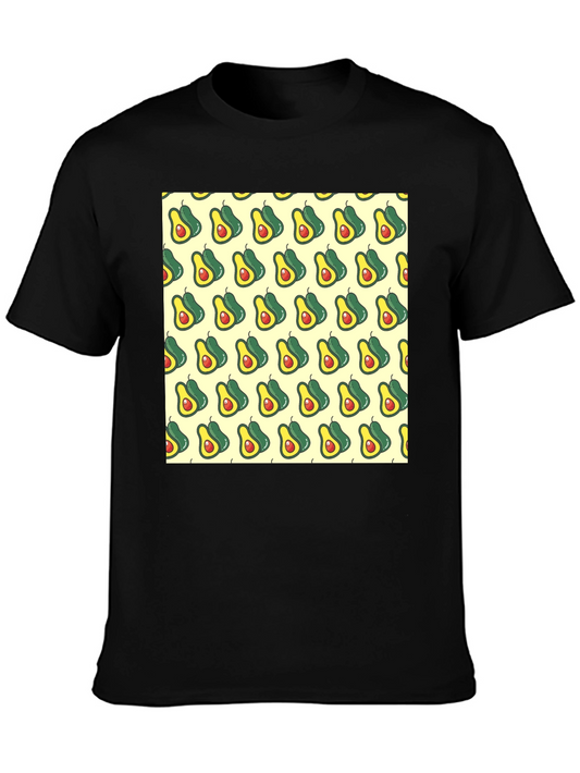 Avocado Pattern T-Shirt - Trendy Casual Wear