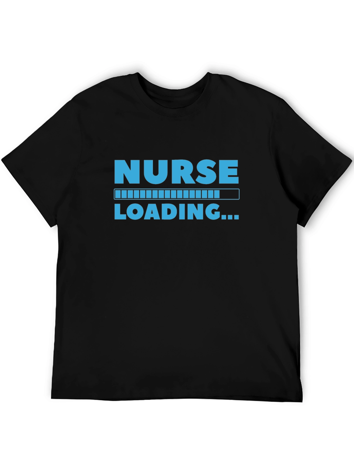 Nurse Loading Graphic Tee - Black Cotton Casual Shirt