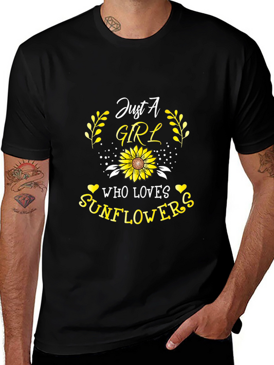 Just A Girl Who Loves Sunflowers T-Shirt