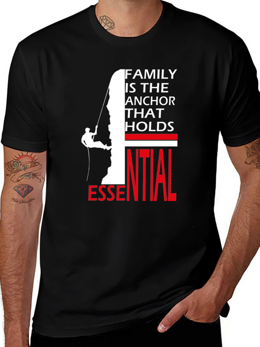 Family Anchor Essential T-Shirt - Rock Climbing Design