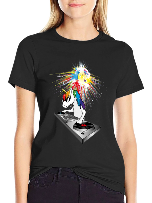 DJ Unicorn T-Shirt: Colorful Disco Party!