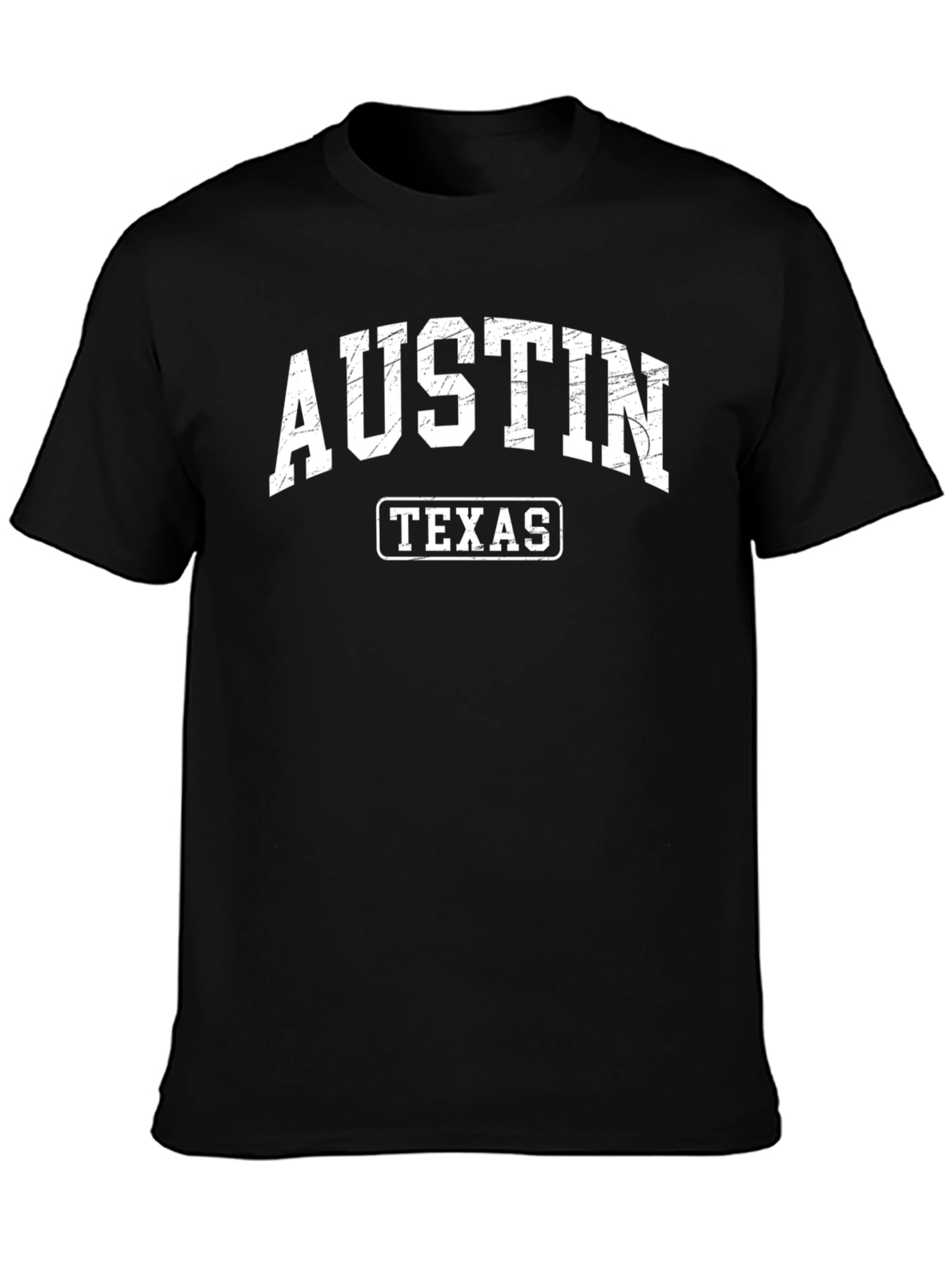 Austin Texas Graphic T-Shirt - Retro Style Black