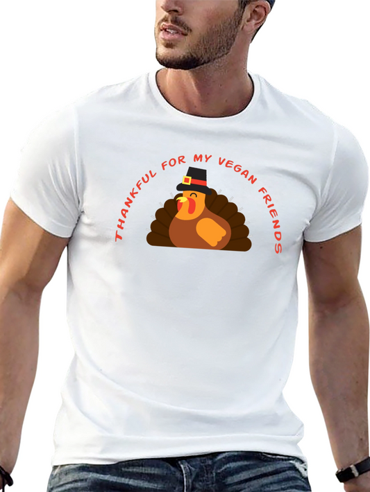 Vegan Friends Thanksgiving Turkey Graphic Tee