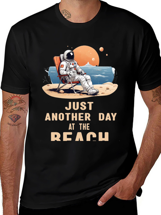 Astronaut Beach T-Shirt - Just Another Day at the Beach Tee