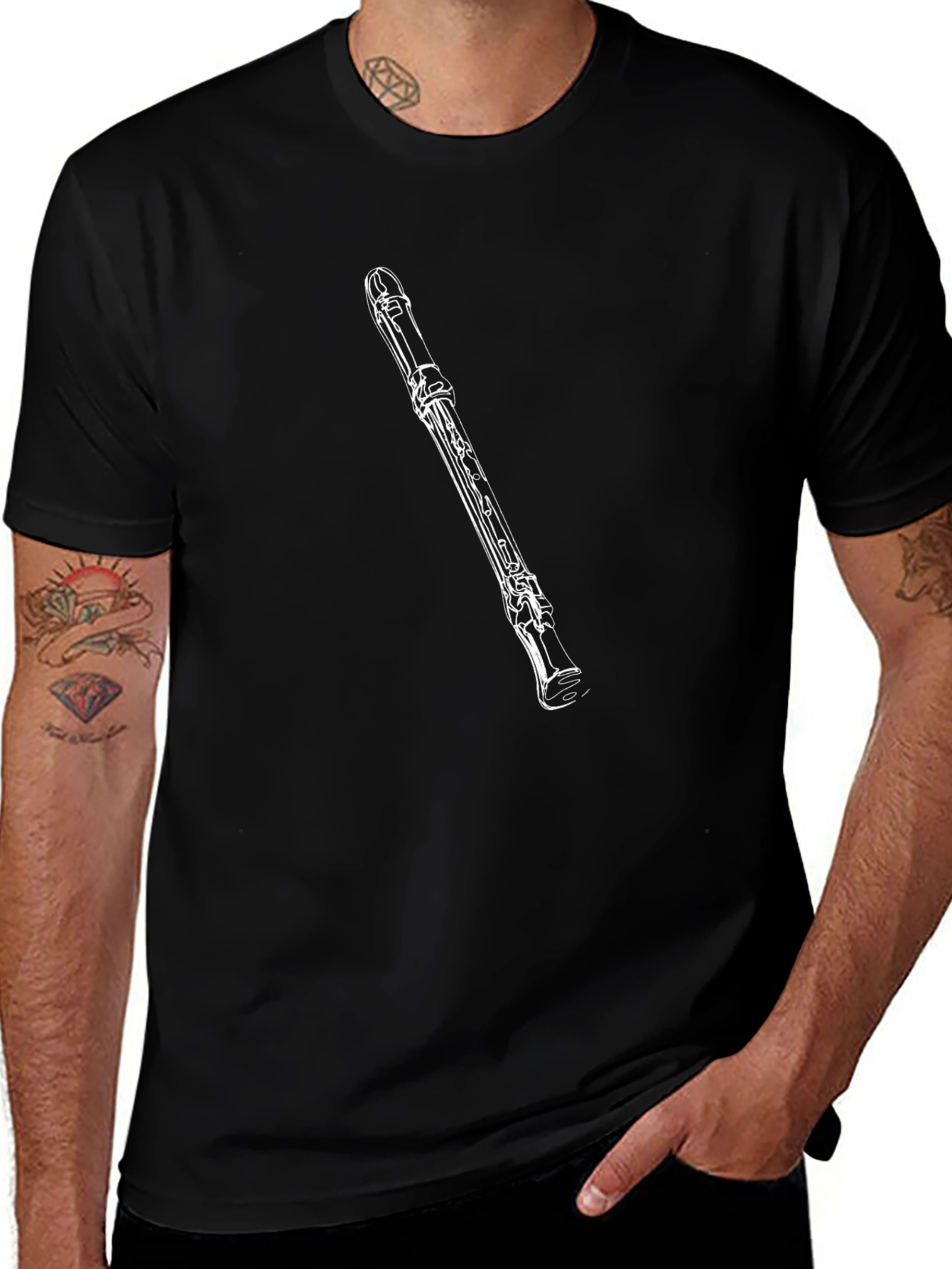 Musical Clarinet T-Shirt - Black Tee