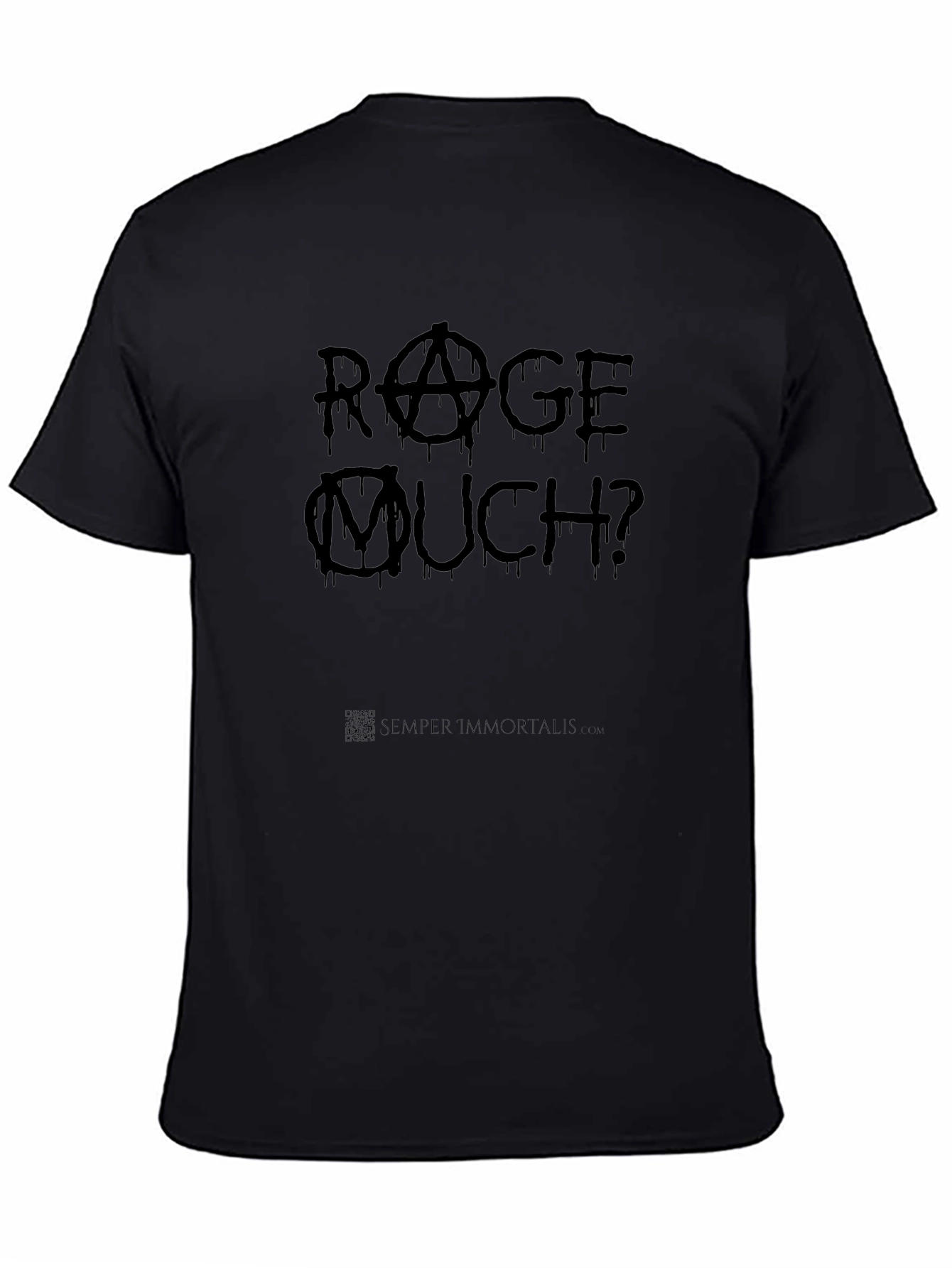 Rage Much? Black Graphic Tee - Edgy Casual Wear