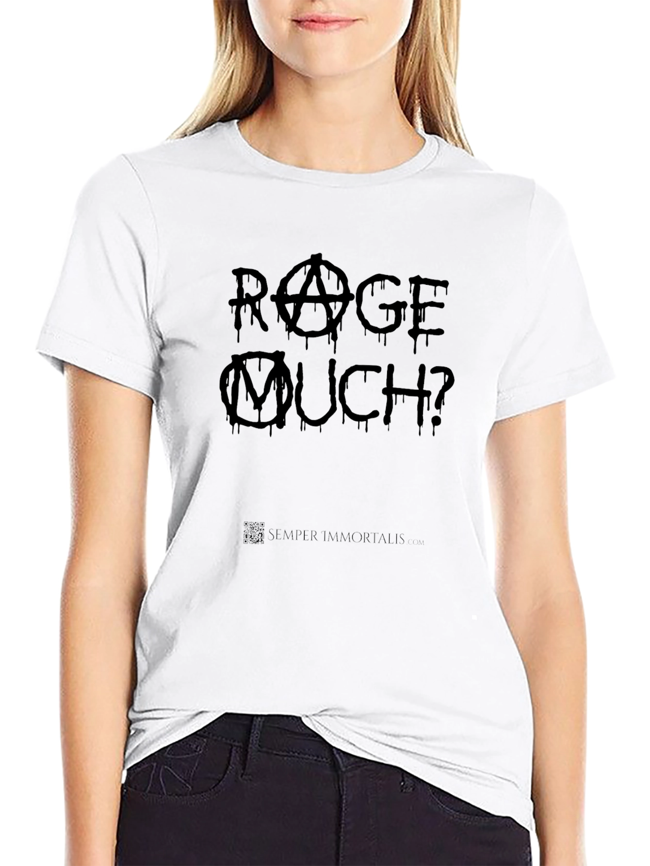 Rage Much? Black Graphic Tee - Edgy Casual Wear