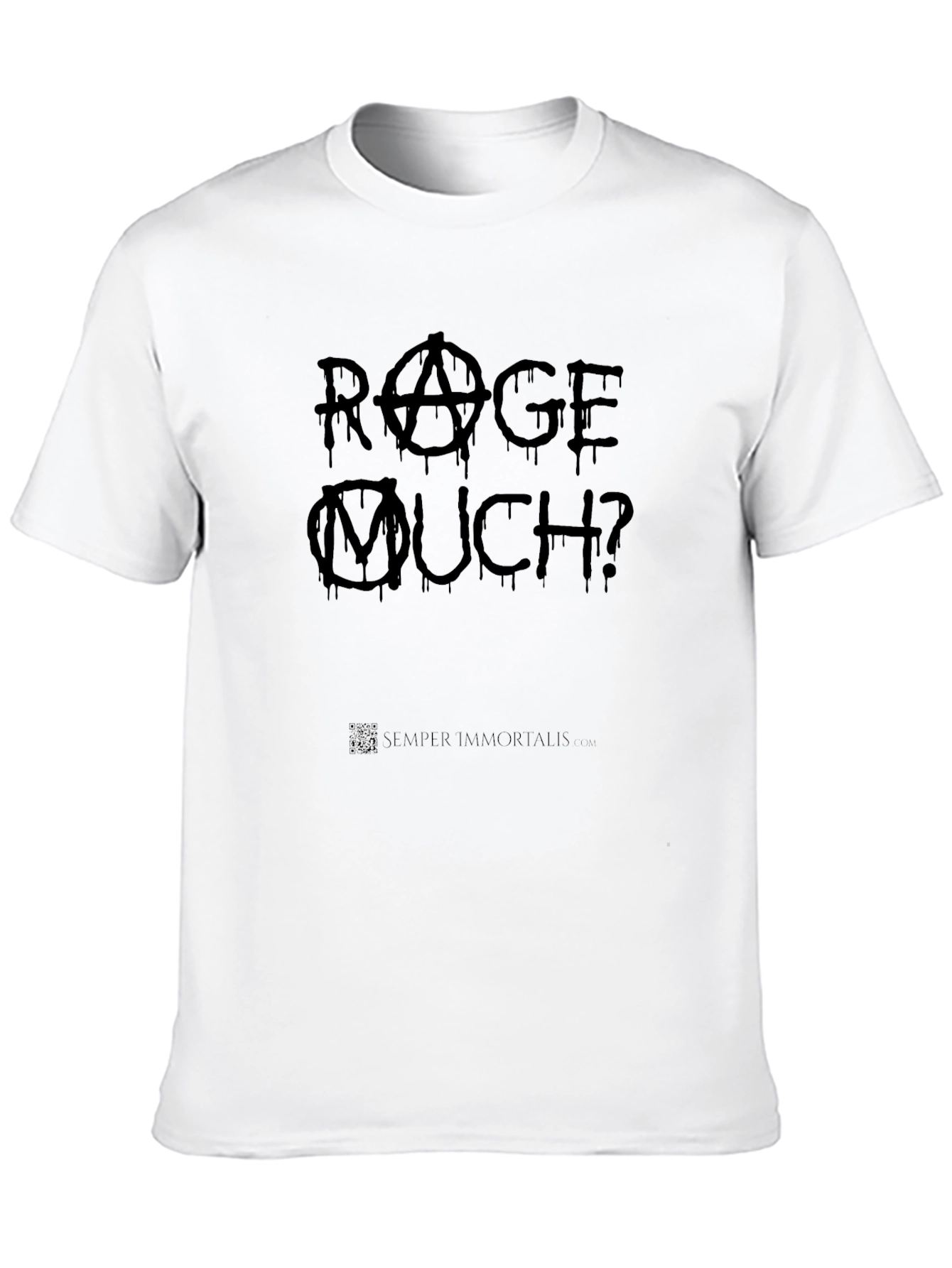 Rage Much? Black Graphic Tee - Edgy Casual Wear