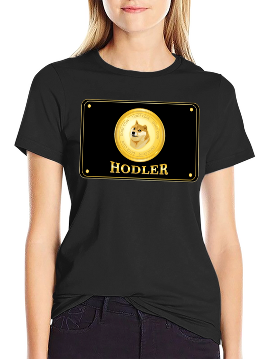 Dogecoin Hodler Black T-Shirt