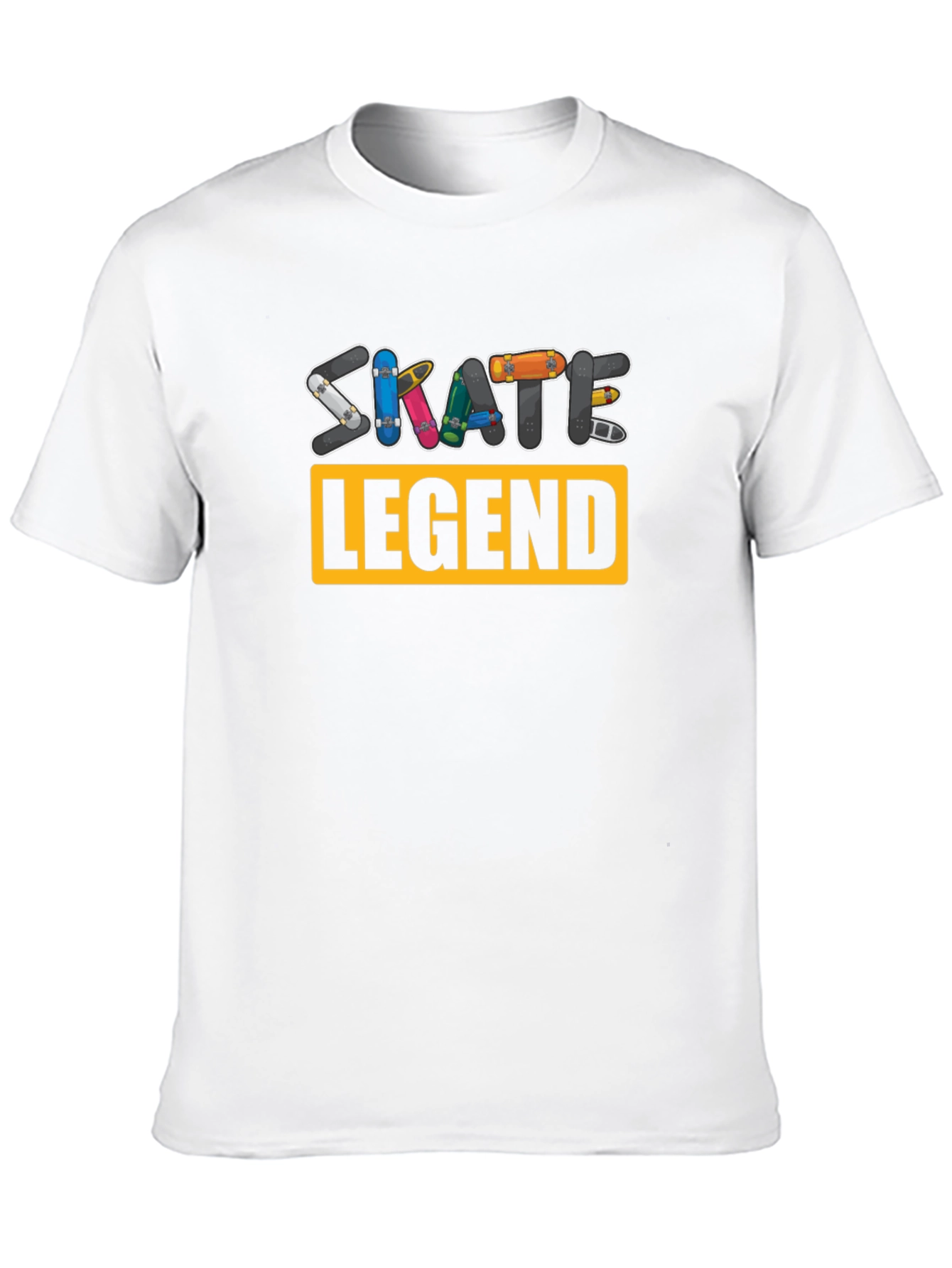 Skate Legend Graphic T-Shirt - Black Crew Neck Tee